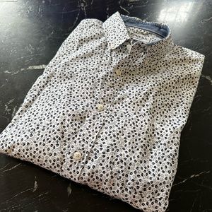 Express Leaf Print Button Down